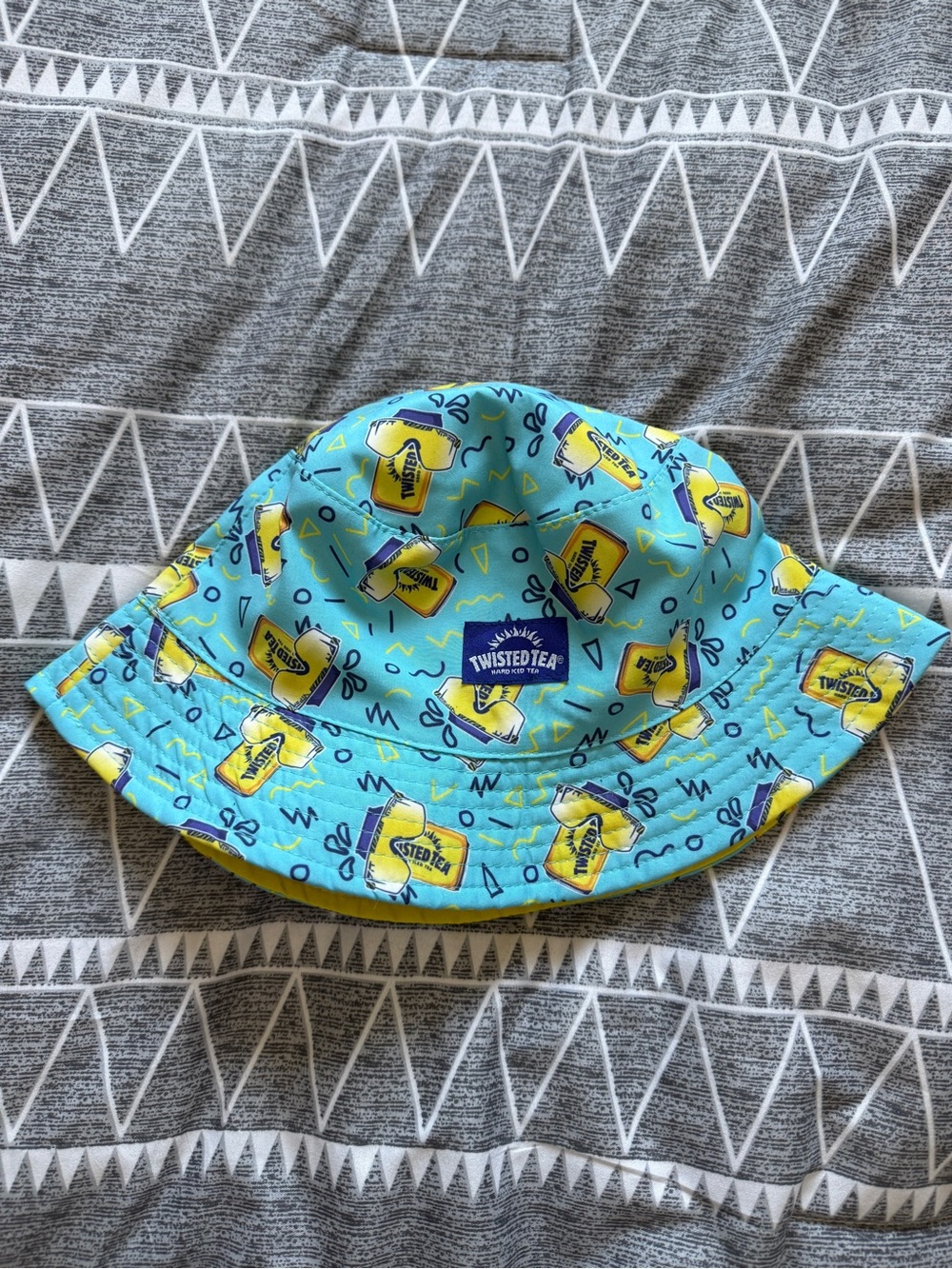 Twisted Tea Blue & Yellow Reversible Bucket Hat